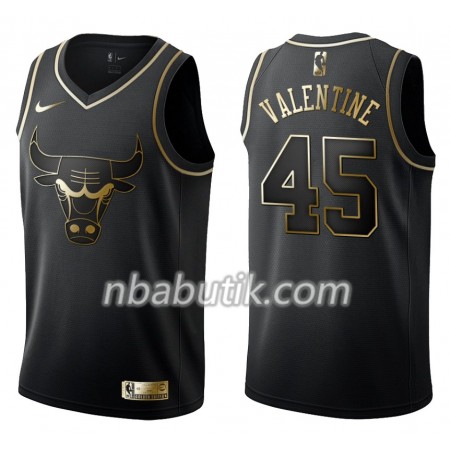 NBA Mænd Trøje Chicago Bulls Denzel Valentine 45 Nike Sort Golden Edition Swingman NBA Mænd Trøje Chicago Bulls Denzel Valentine 45 Nike Sort Golden Edition Swingman